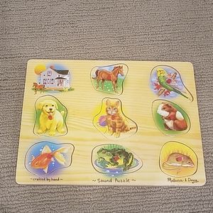 ❄3 for $10❄Wooden peg board sound puzzle, toy